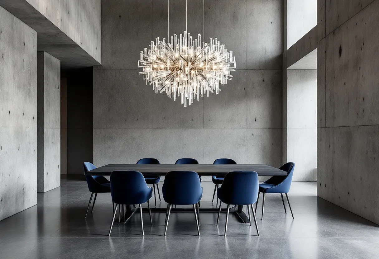 brutalist dining room