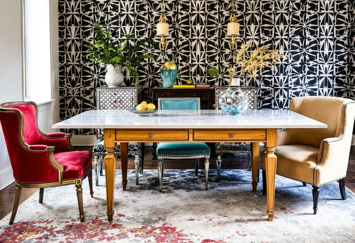 eclectic dining room