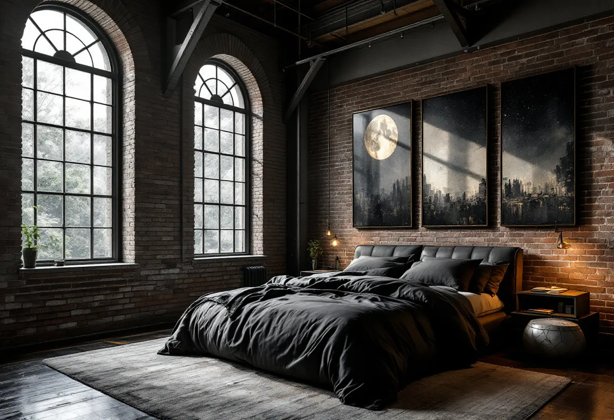 moody bedroom