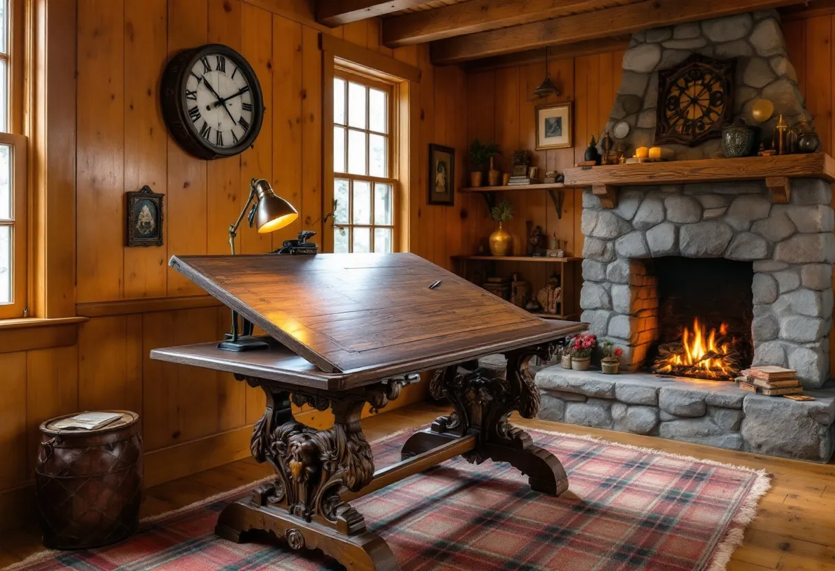 rustic office